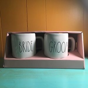 BRIDE & GROOM RAE DUNN MUGS, BRAND NEW!!!